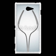 Coque Sony Xperia M2 Dessin verre à vin