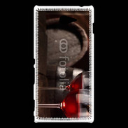 Coque Sony Xperia M2 Verres de vin rouge et tonneaux