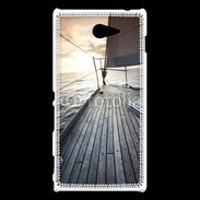 Coque Sony Xperia M2 Voilier au couché du soleil