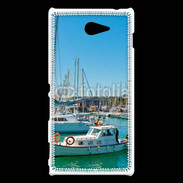Coque Sony Xperia M2 Bateau au port 3