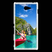 Coque Sony Xperia M2 Kayak dans un lagon