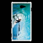 Coque Sony Xperia M2 Surfeur dans un tube