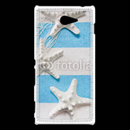 Coque Sony Xperia M2 La mer en bleu et blanc
