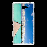 Coque Sony Xperia M2 Ponton sur mer des tropiques