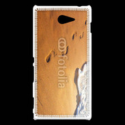Coque Sony Xperia M2 Trace de pas sur la plage