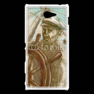 Coque Sony Xperia M2 Illustration capitaine de navire