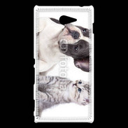 Coque Sony Xperia M2 Duo chien et chat