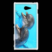 Coque Sony Xperia M2 Duo de dauphins