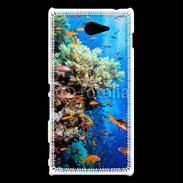 Coque Sony Xperia M2 Poisson et corail
