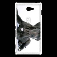 Coque Sony Xperia M2 Dogue allemand noir