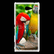 Coque Sony Xperia M2 Couple de perroquets