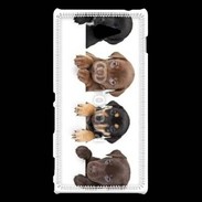 Coque Sony Xperia M2 Alignement de petits chiens