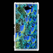 Coque Sony Xperia M2 Banc de poissons bleus