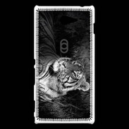 Coque Sony Xperia M2 Tigre du Bengale en noir et blanc