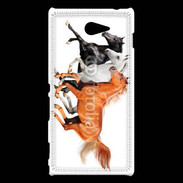 Coque Sony Xperia M2 Trio de chevaux