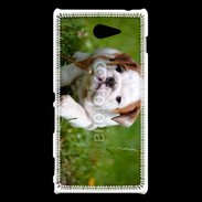 Coque Sony Xperia M2 Chiot bulldog anglais 3