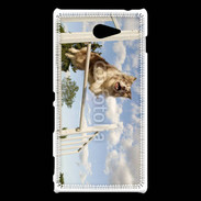 Coque Sony Xperia M2 Agility saut d'obstacle