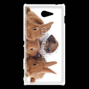 Coque Sony Xperia M2 Gardien de lapins