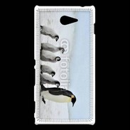 Coque Sony Xperia M2 Famille de Pingouin Empereur