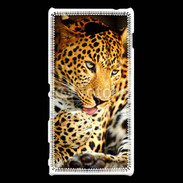 Coque Sony Xperia M2 Portrait de léopard