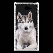Coque Sony Xperia M2 Chien Husky de Sibérie