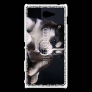 Coque Sony Xperia M2 Chiot Husky de Sibérie