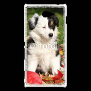 Coque Sony Xperia M2 Adorable chiot Border collie