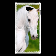 Coque Sony Xperia M2 Portrait cheval blanc 10