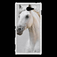 Coque Sony Xperia M2 Portrait cheval blanc 11