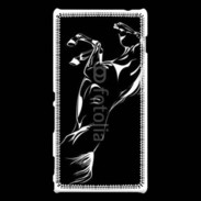 Coque Sony Xperia M2 Illustration cheval noir