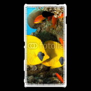 Coque Sony Xperia M2 Poissons exotiques jaune 5