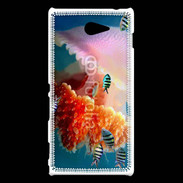 Coque Sony Xperia M2 Méduse géante et poissons