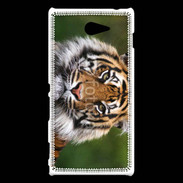 Coque Sony Xperia M2 Portrait de tigre 10