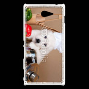 Coque Sony Xperia M2 Chiot chef cuisinier