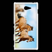 Coque Sony Xperia M2 Course de chevaux