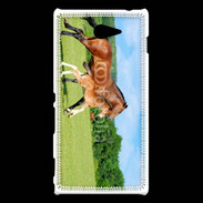 Coque Sony Xperia M2 Cheval et poulain 2