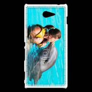 Coque Sony Xperia M2 Bisou de dauphin