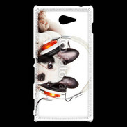 Coque Sony Xperia M2 Chien et musique