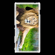 Coque Sony Xperia M2 Lion Roi des animaux