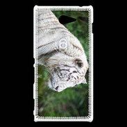 Coque Sony Xperia M2 Magnifique tigre blanc