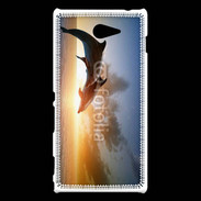 Coque Sony Xperia M2 Saut de dauphin au couché de soleil