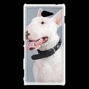 Coque Sony Xperia M2 Portrait de Bull terrier blanc 5
