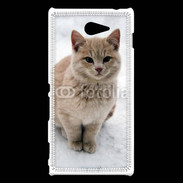 Coque Sony Xperia M2 Chat dans la neige