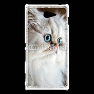Coque Sony Xperia M2 Magnifique chat persan aux yeux bleus