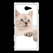 Coque Sony Xperia M2 Petit chaton en portrait