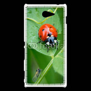 Coque Sony Xperia M2 Coccinelle sur une feuille