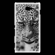 Coque Sony Xperia M2 Léopard en noir et blanc 500