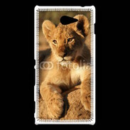 Coque Sony Xperia M2 Portrait de lionceau 100