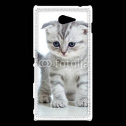 Coque Sony Xperia M2 Chaton gris en balade