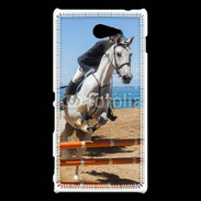 Coque Sony Xperia M2 Saut d'obstacle à cheval 100